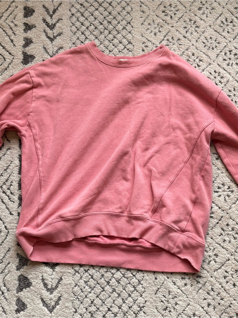 Pink Rose Crewneck Sweatshirt in Dusty Pink